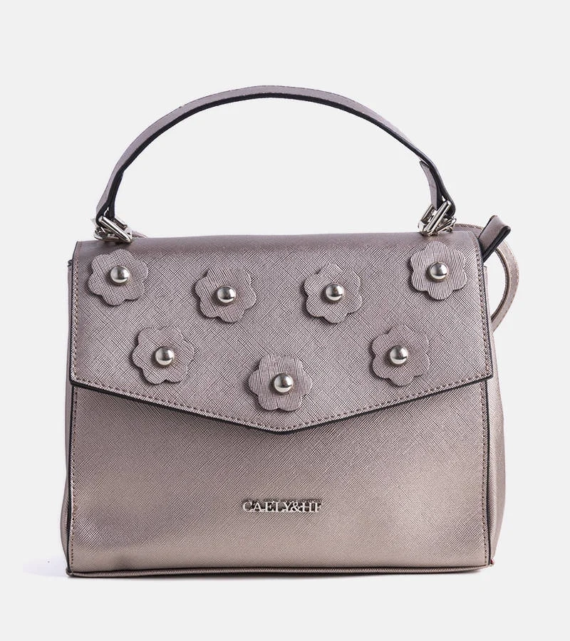 Strieborná taška cez rameno Newark