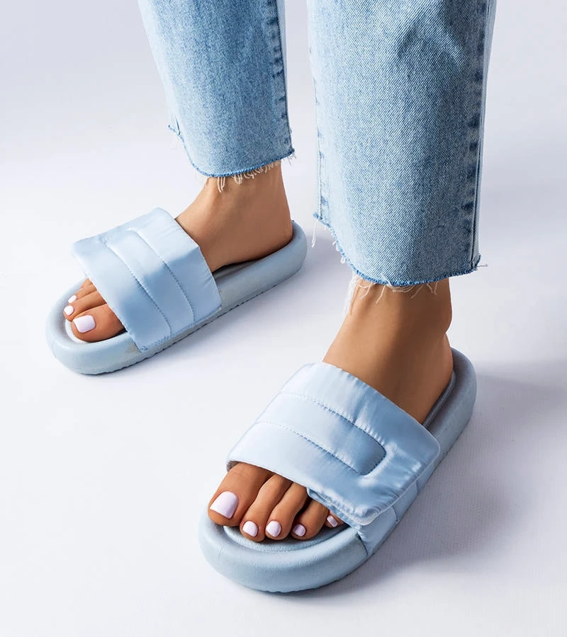 Modré žabky na suchý zips Aleron