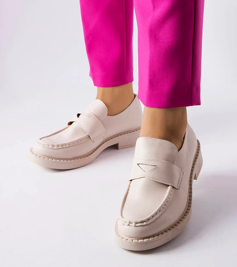 Béžové elegantné mokasíny Élodie