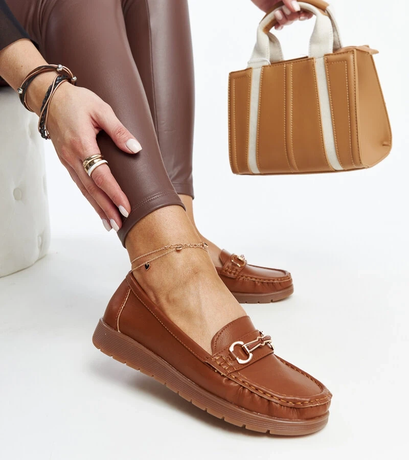 Hnedé mokasíny s prackou Anisah