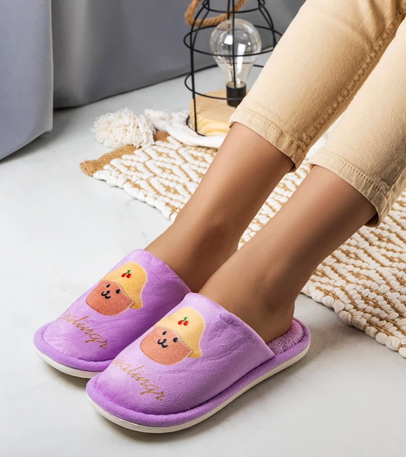 Fialové mäkké papuče Diealings