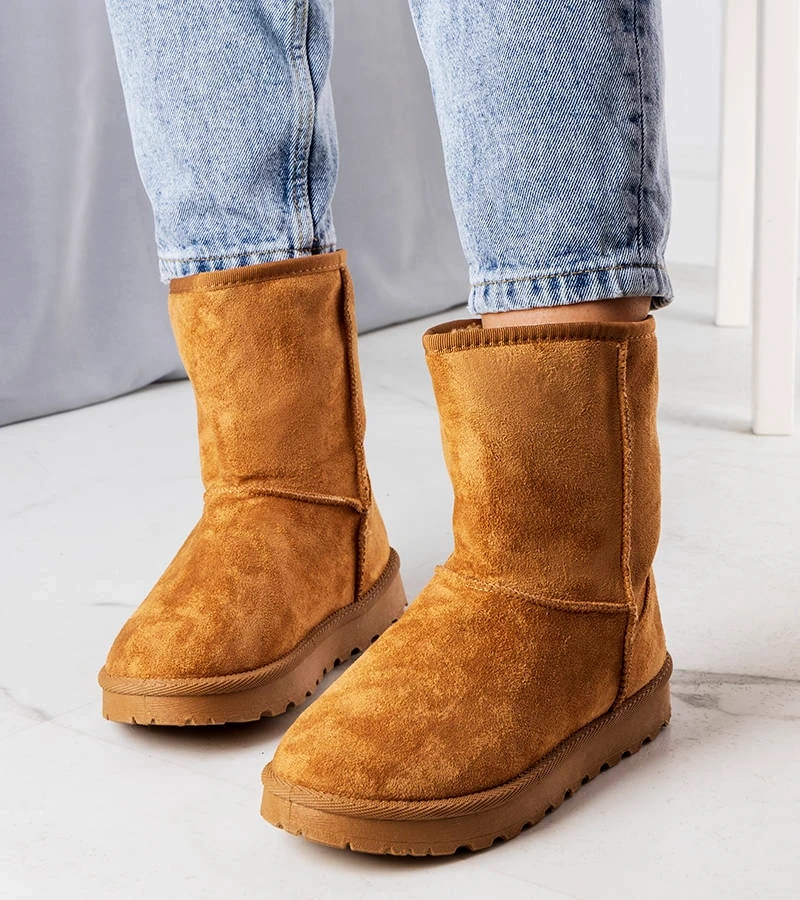 Hnedé zateplené snehové topánky Hank