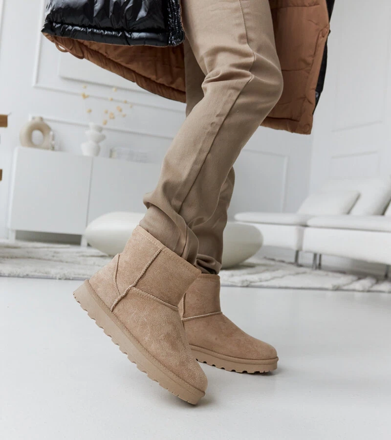 Hnedé zateplené krátke snehule Menaggio