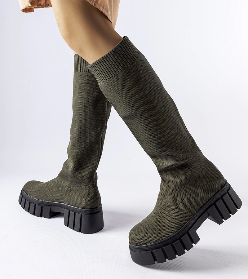 Zelené topánky s elastickým zvrškom od Maroun