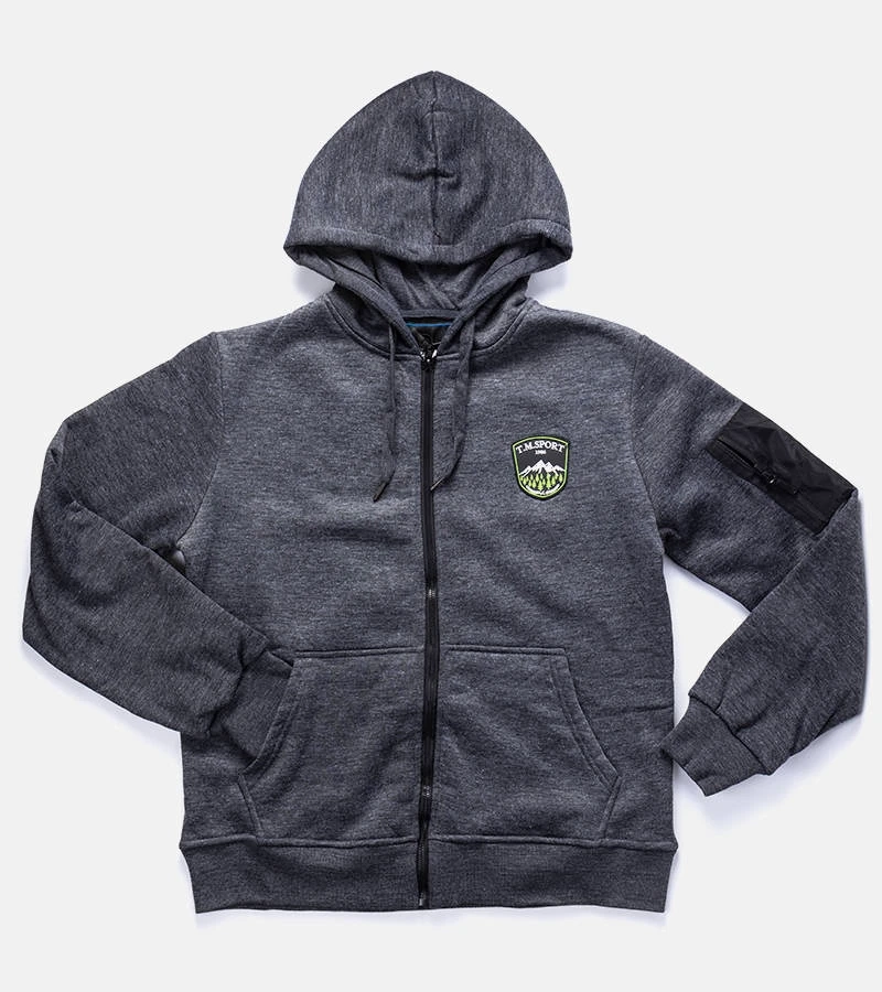 Tmavosivá pánska mikina Labrosse s kapucňou