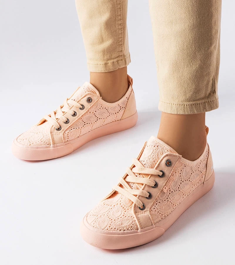 Ružové vyšívané tenisky Big Star JJ274059