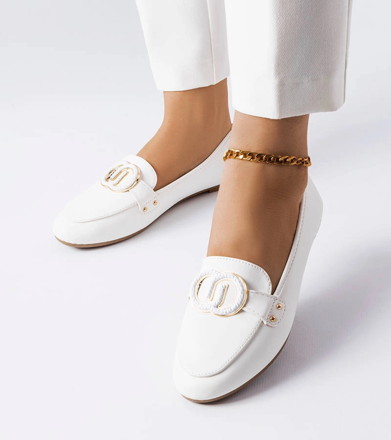 Biele dámske mokasíny Eleena