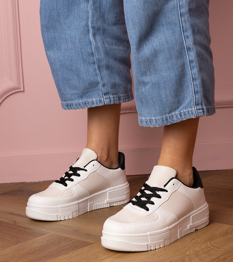 Béžové športové tenisky na platforme Luneta