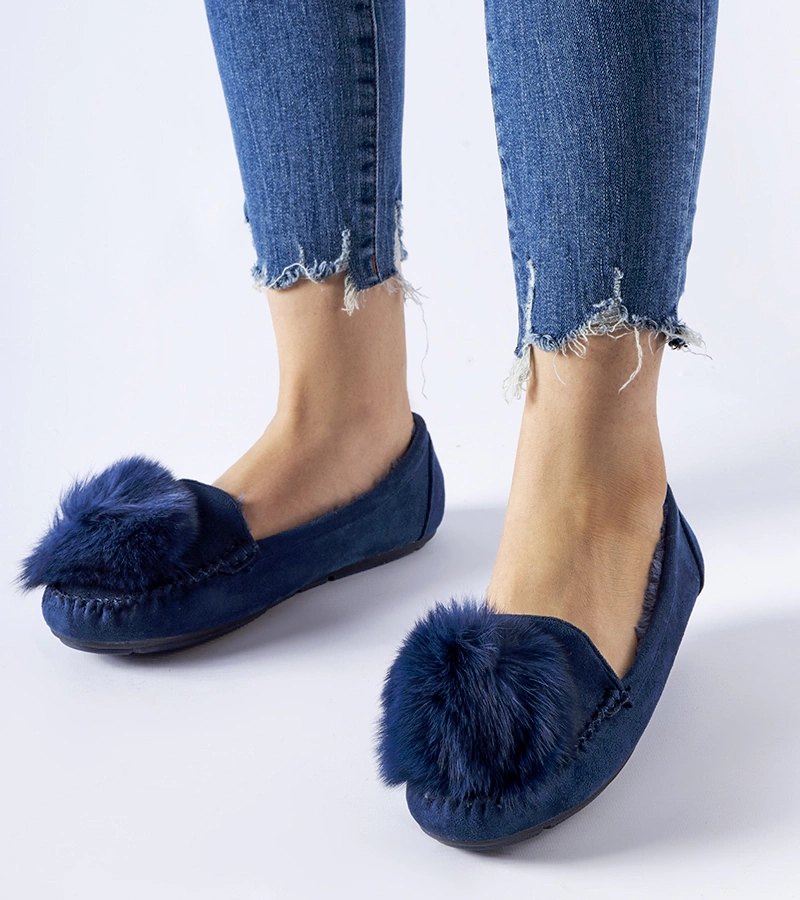 Granátové zateplené papuče s mašľou Marchetti