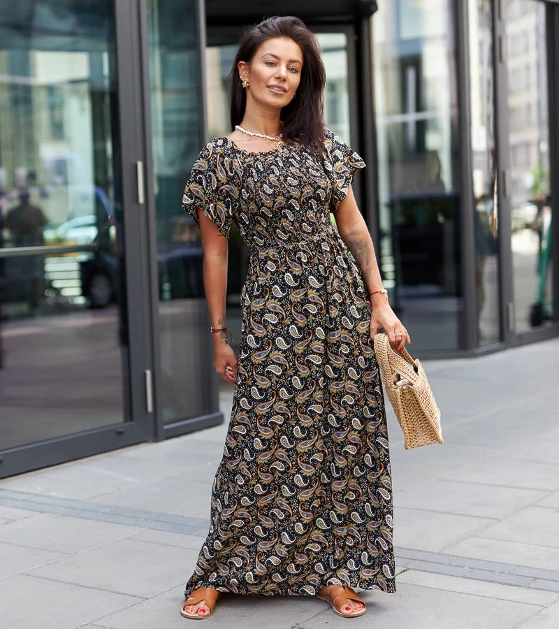 Čierne vzorované šaty značky Gless