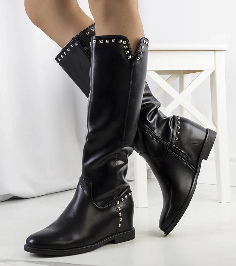 Čierne topánky na platforme Espino