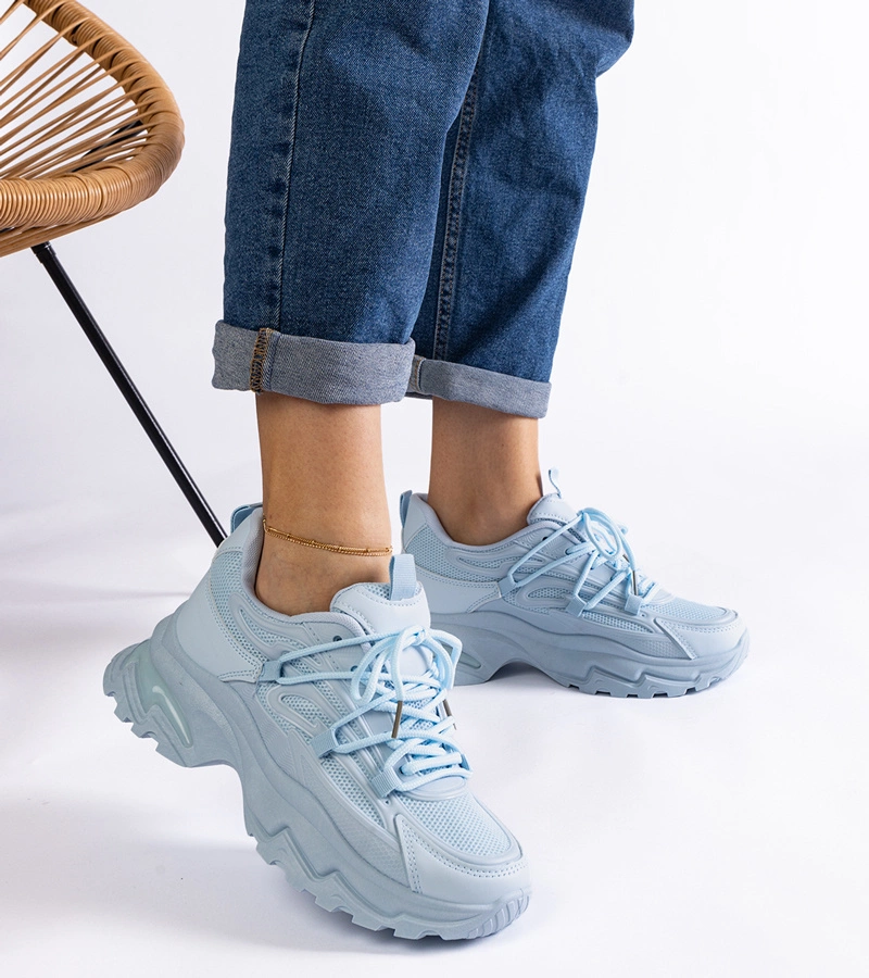 Modré športové tenisky na masívnej podrážke Roxana