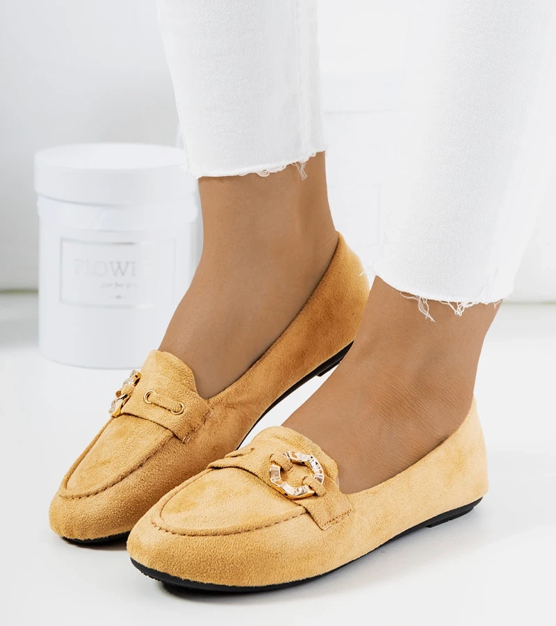 Dámske béžové mokasíny Leila