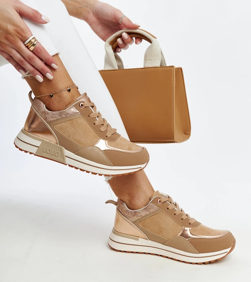 Hnedé tenisky na platforme Kerttu