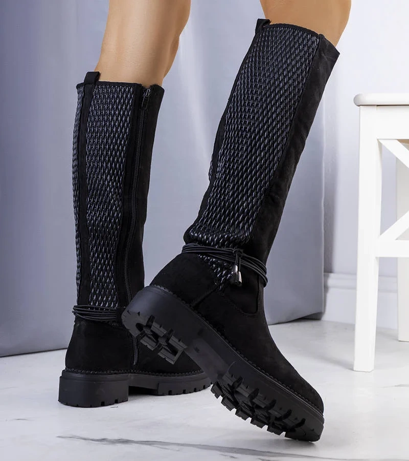 Čierne zateplené topánky Leale