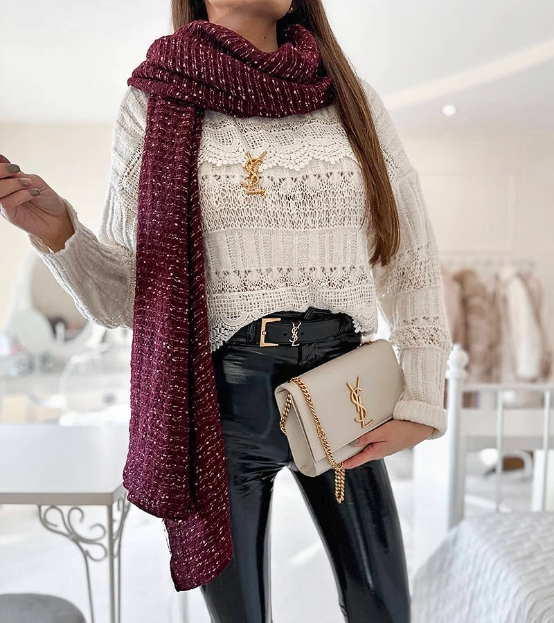 Šedý bodkovaný šál Khalil