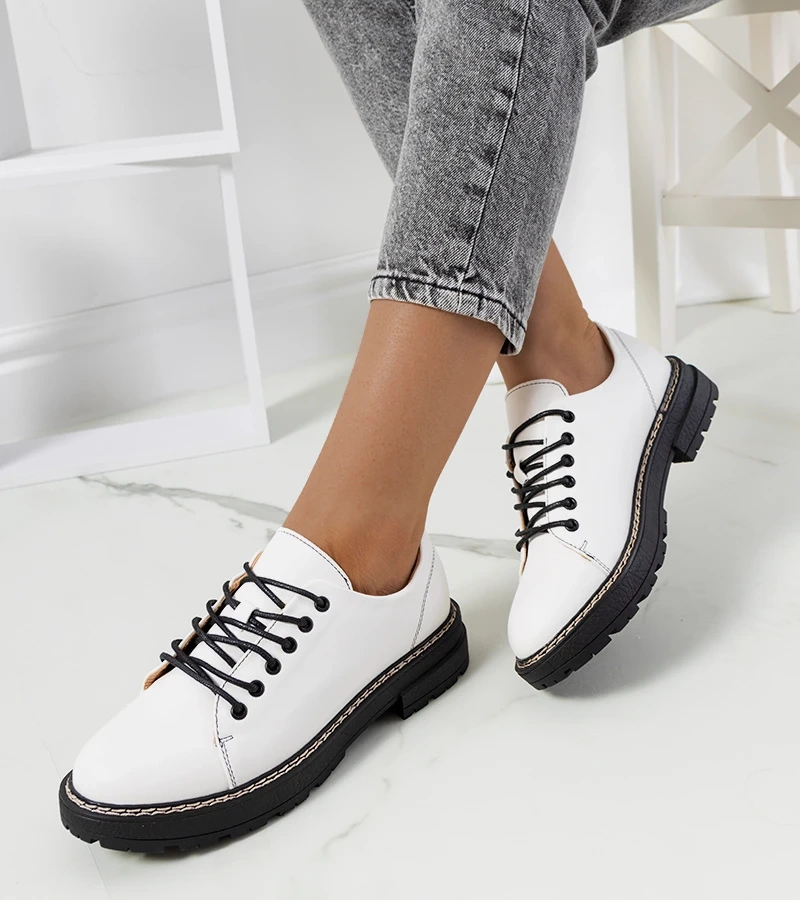 Biele dámske poltopánky Jewell