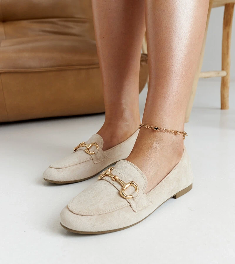 Bežové mokasíny s prackou Erminia