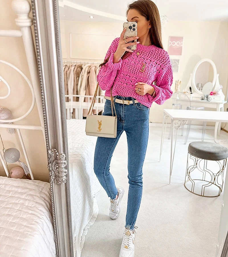 Modré slim džínsy Sansouci