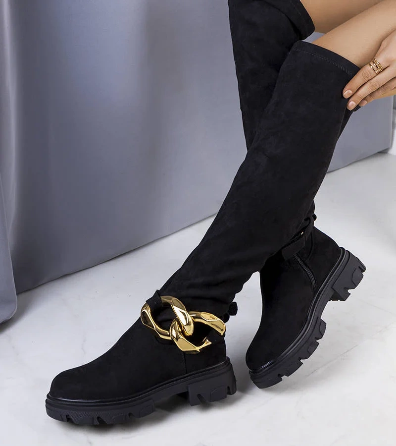 Čierne vysoké čižmy Rero