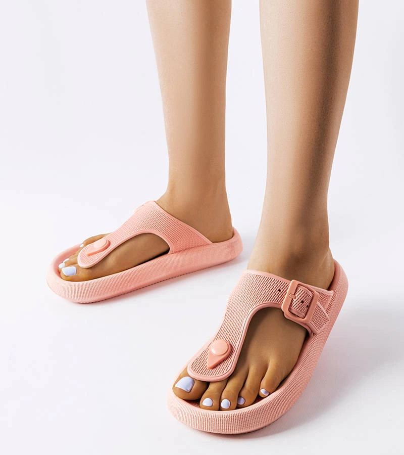 Moretti ružové žabky na platforme