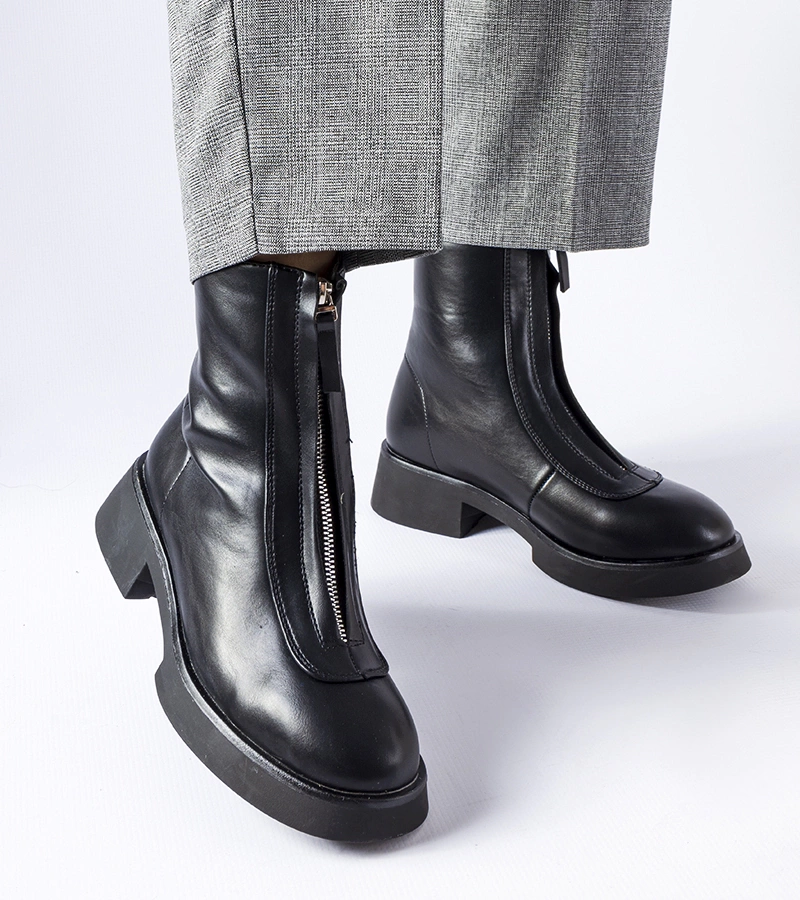 Čierne zateplené čižmy s puzdrom Baldo