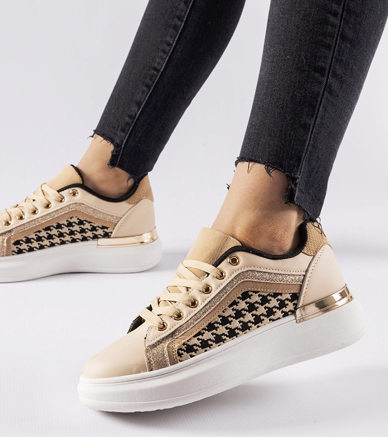 Bežové tenisky s trblietkami Briercliff