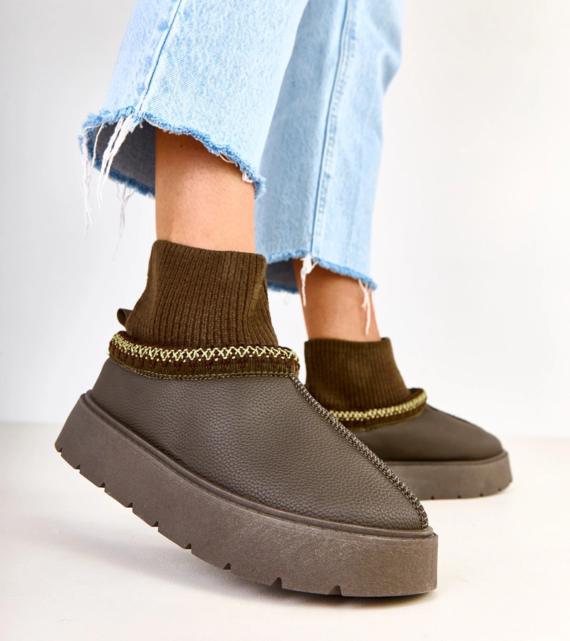 Zelené snehule s ponožkovým zvrškom Melary