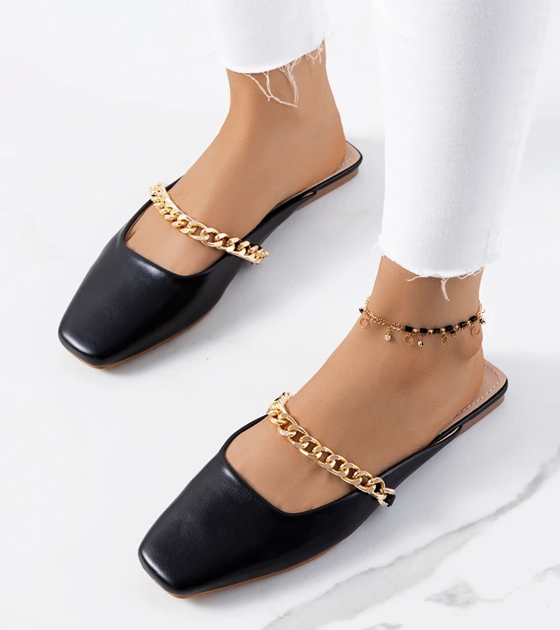 Čierne elegantné žabky Baras