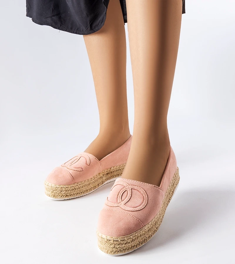 Ružové espadrilky na platforme Beaudry
