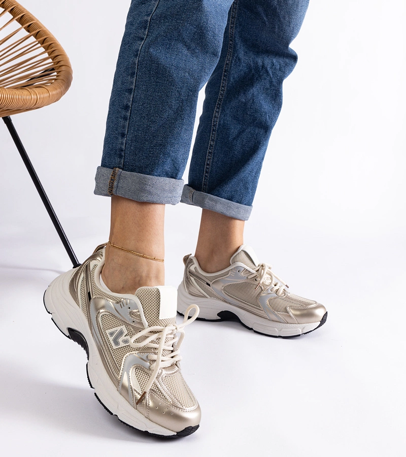 Zlaté klasické športové tenisky Sedilla