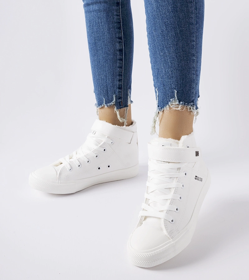 Biela zateplené tenisky Big Star V274541F