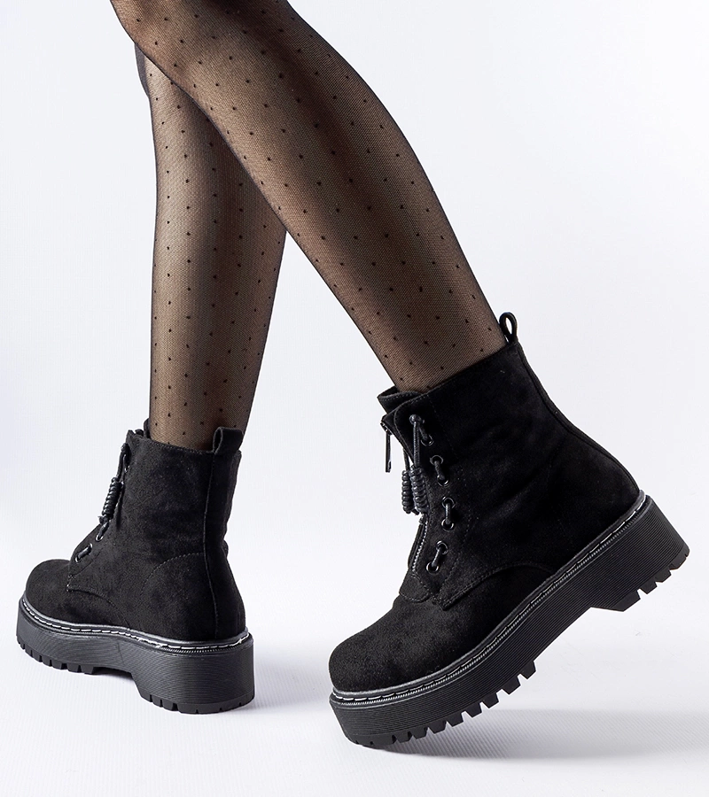 Čierne čižmy so zipsom Doganella