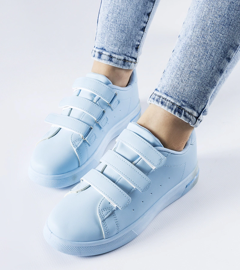 Modré tenisky na suchý zips Paré