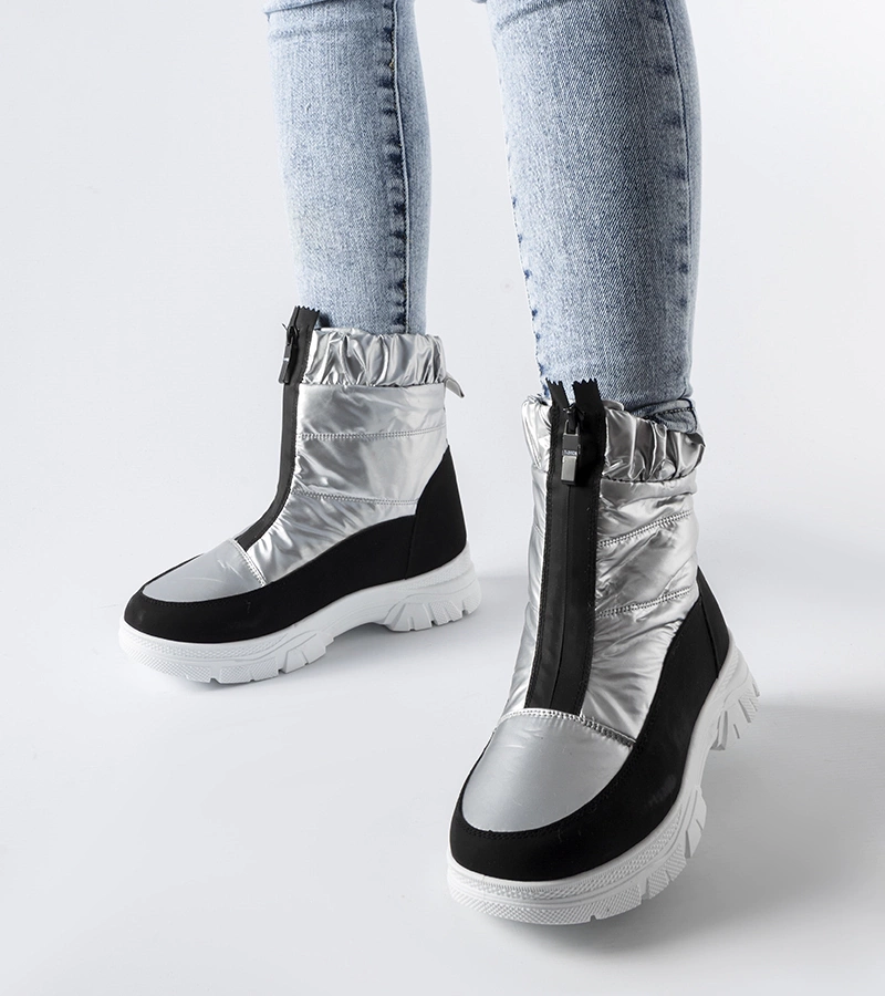 Strieborné čierno-zelené zateplené snehule Controni