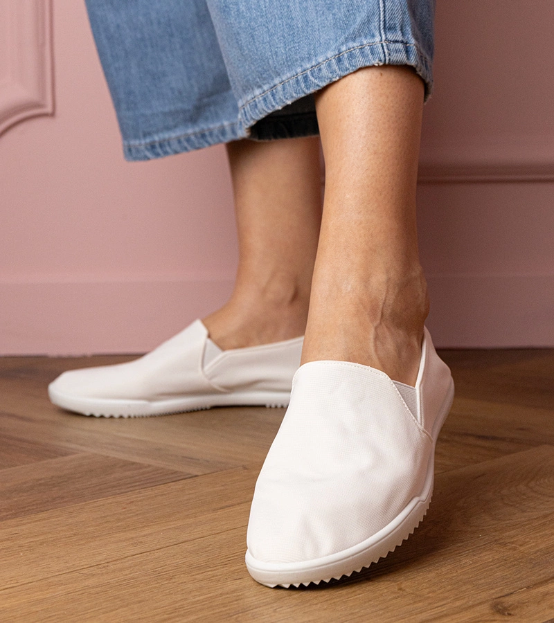Biele dámske slip-on tenisky Gerri