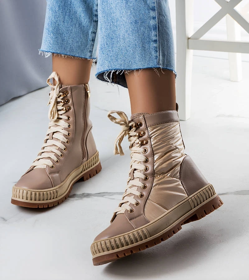 Béžové zateplené trapery Hamina