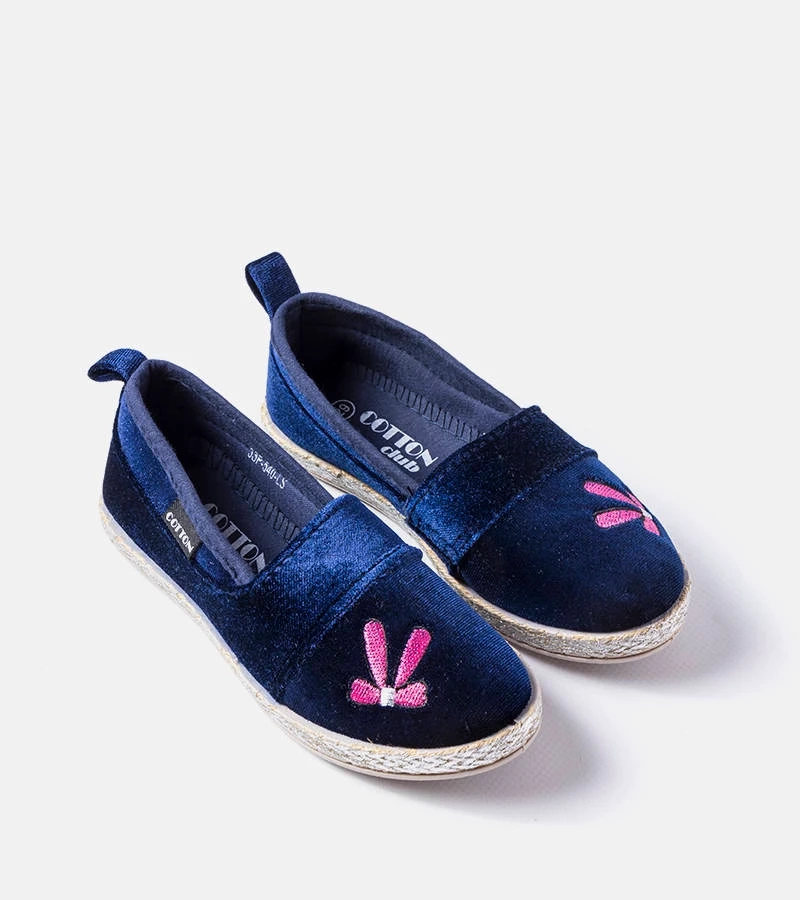 Baleríny Patria z tmavomodrého velúru