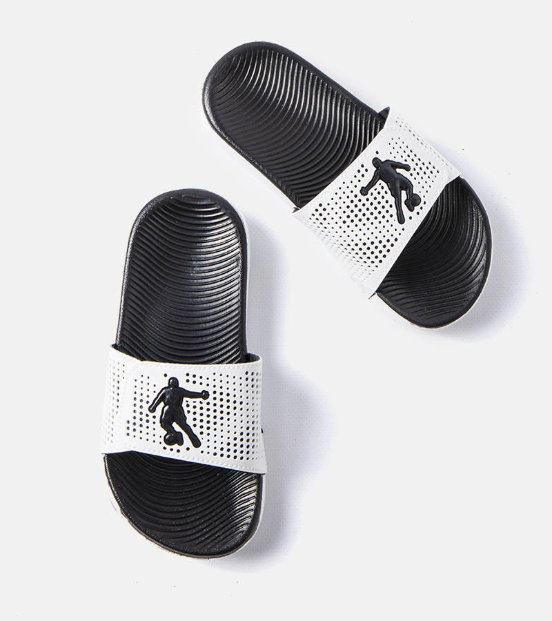 Čierno-biele gumené žabky Athens