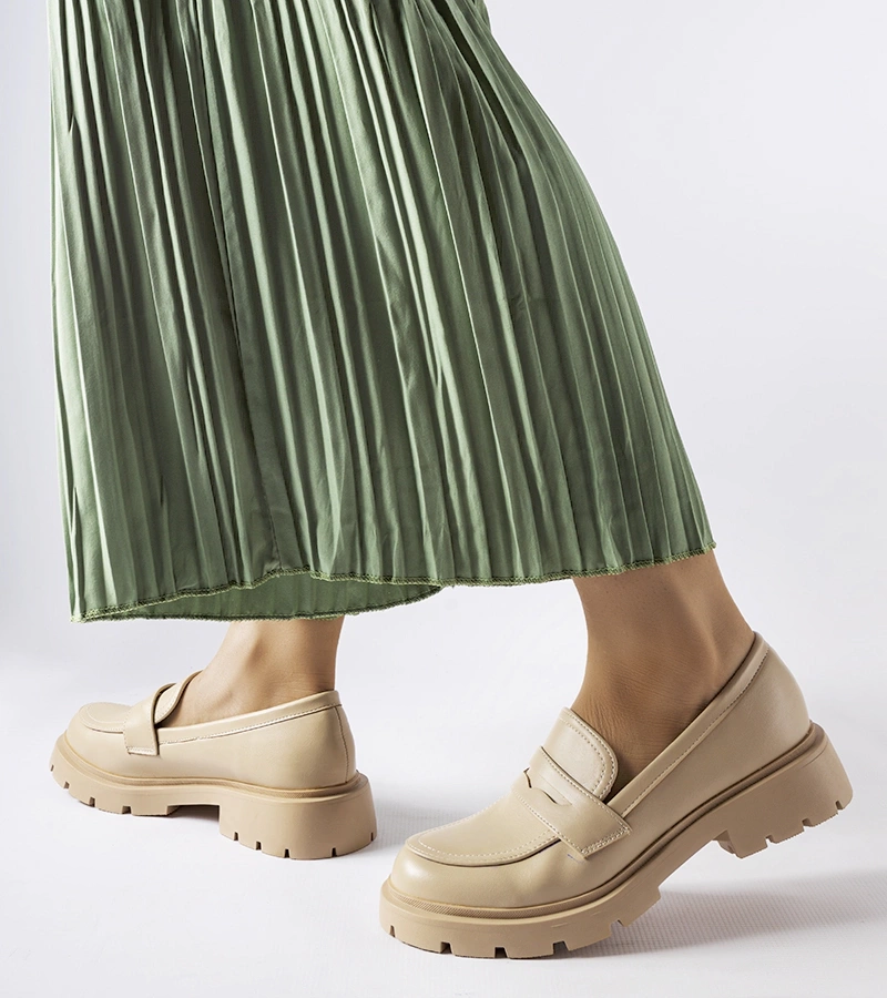 Béžové elegantné mokasíny Puccianiello