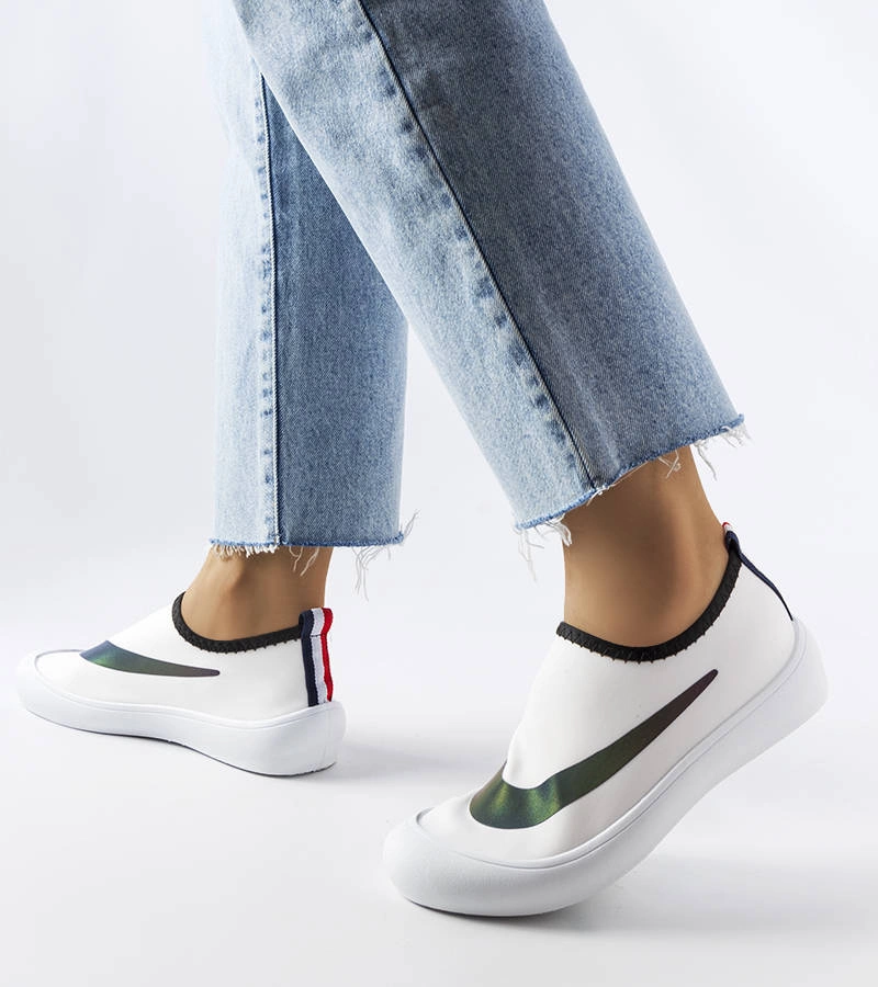 Biele elastické tenisky Stover