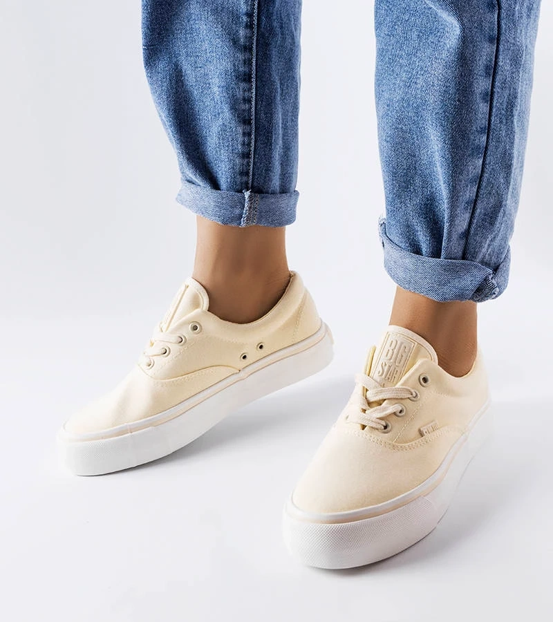 Žlté tenisky na platforme Big Star LL274144