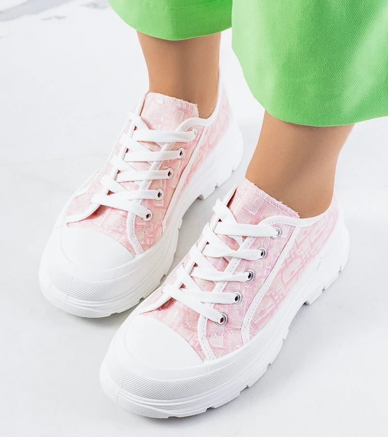 Ružové tenisky Valida na platforme