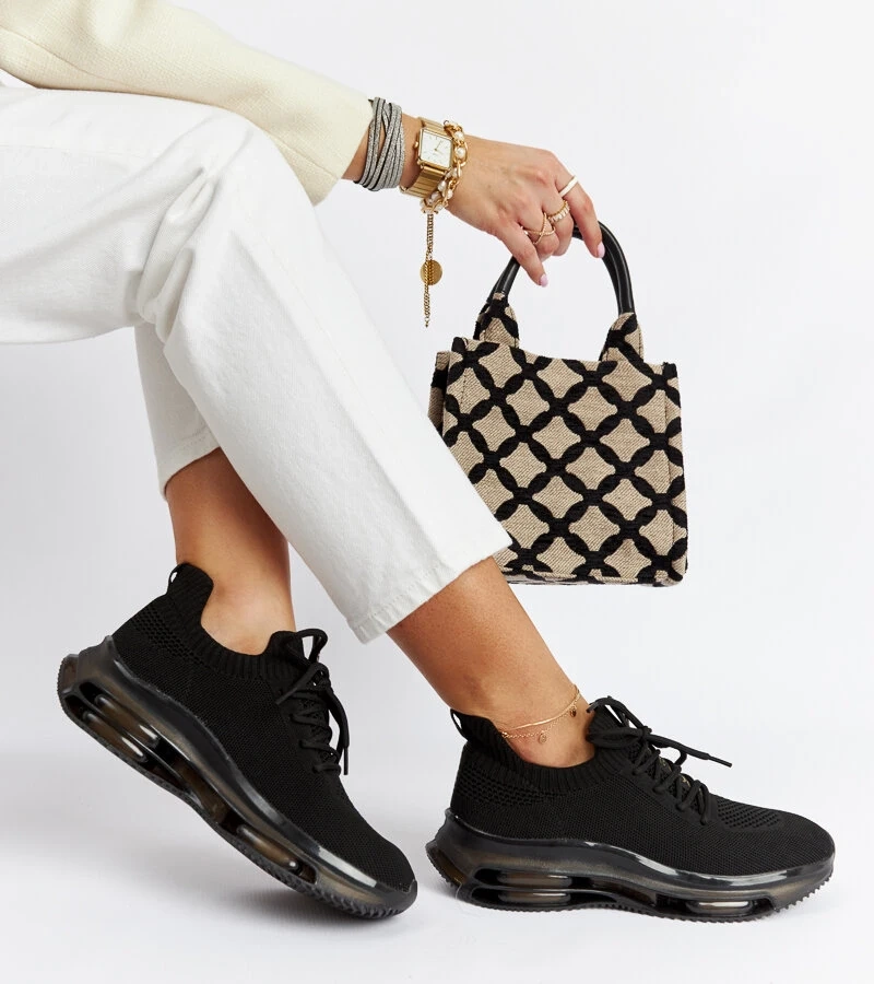 Čierne tenisky na platforme GOE JJ2N4080