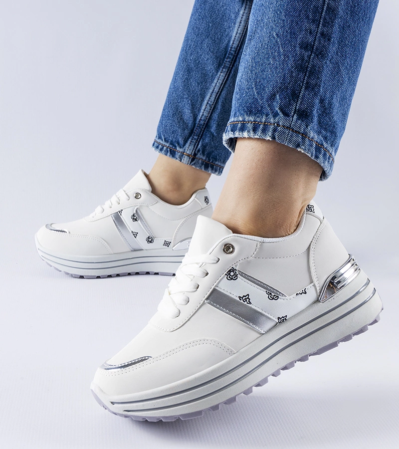 Biele tenisky na platforme Provinciale