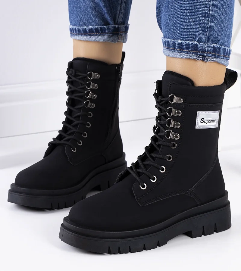 Matné čierne trappery Cofer