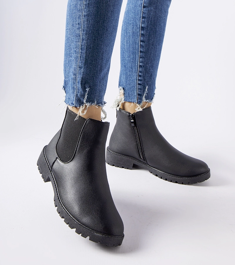 Čierne zateplené topánky Saber