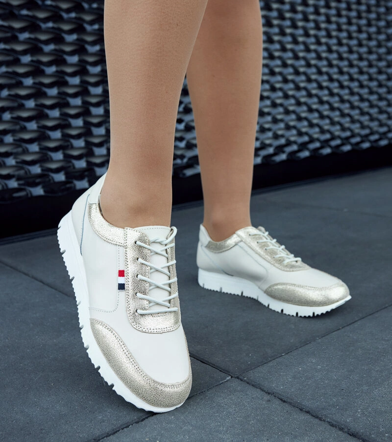 Beige kožené tenisky dámske Adelfo