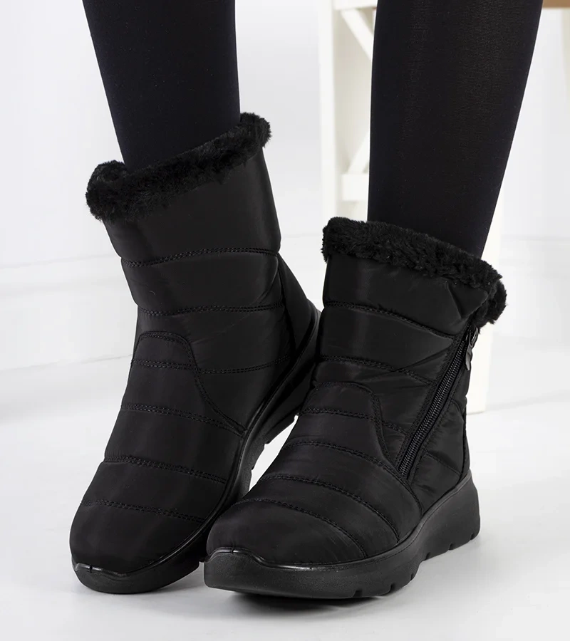 Blibrey námornícka modrá prešívaná snehová obuv