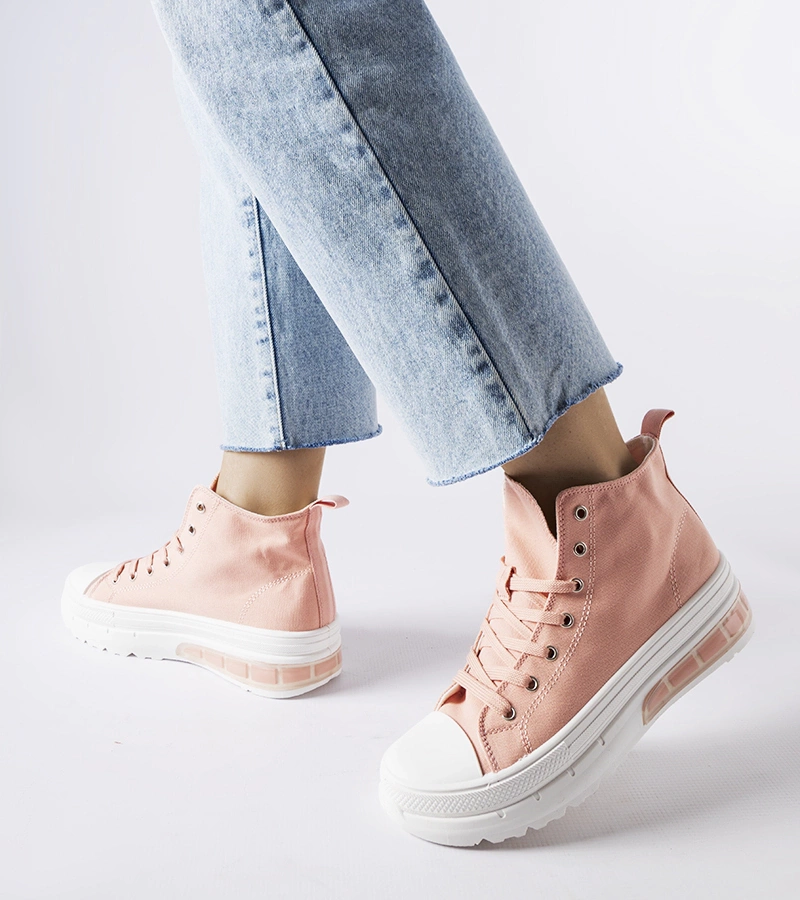 Ružové členkové tenisky Quiet